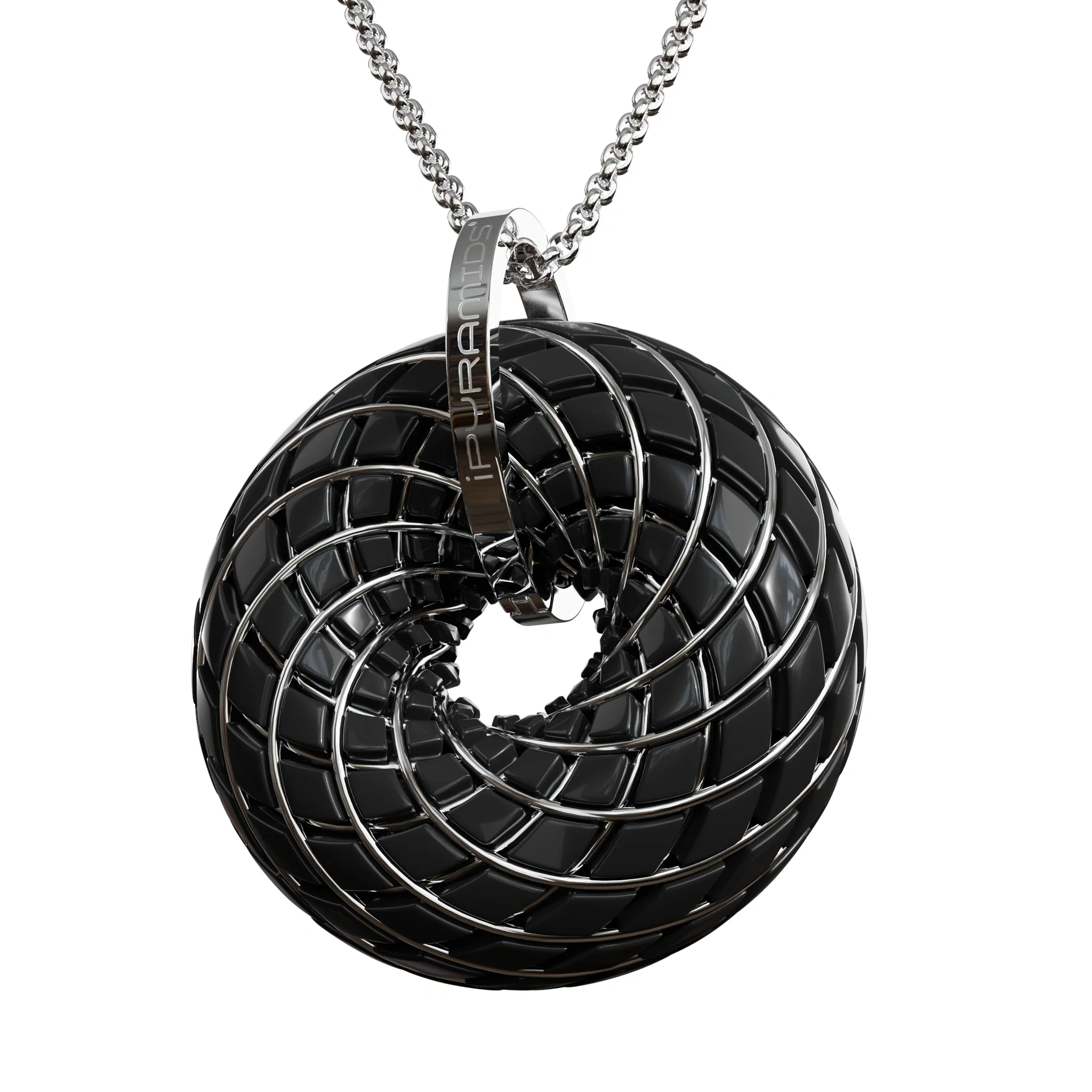 C60 Shungite - iTorus iZ Crystal Toroidal Pendant - Image 11
