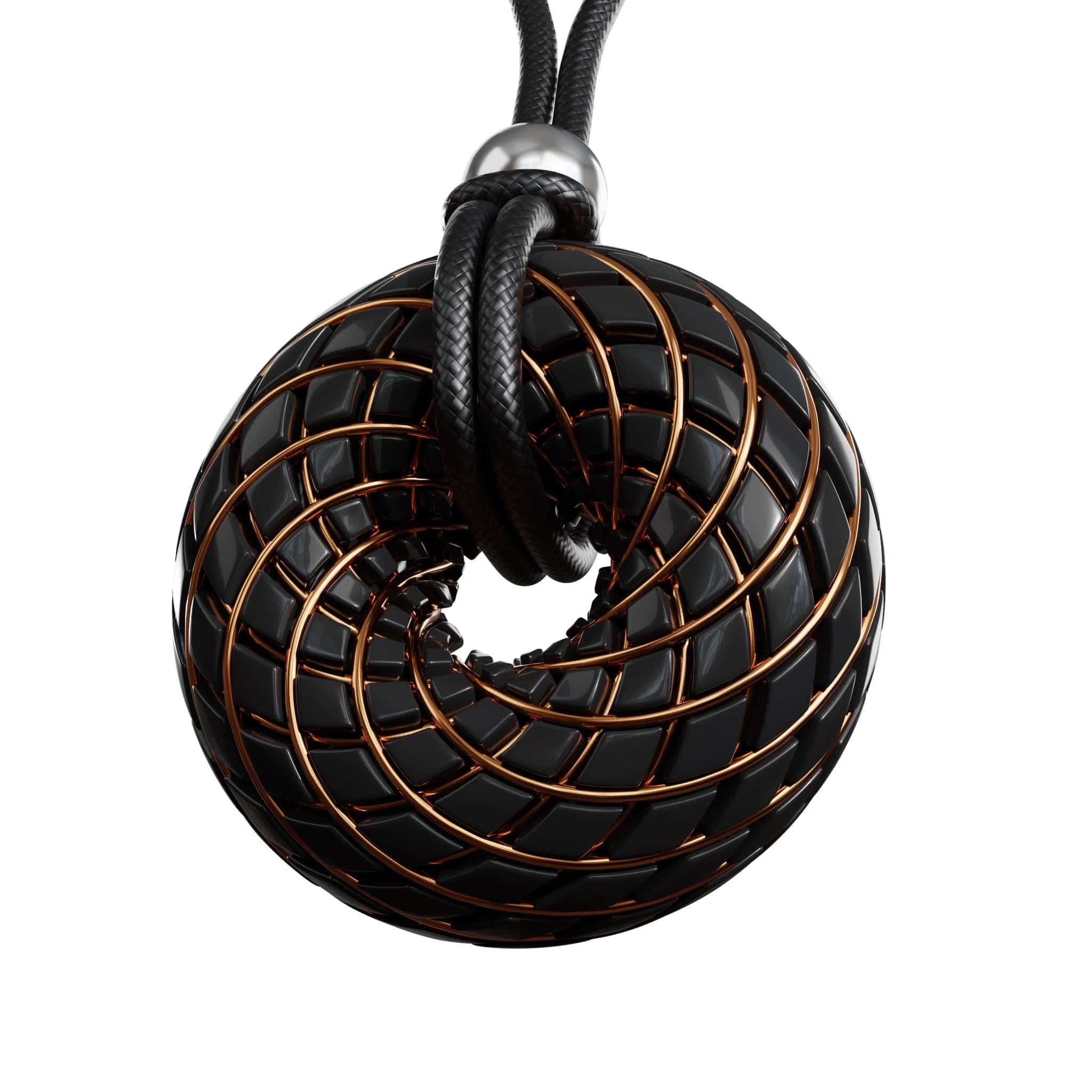 C60 Shungite - iTorus iZ Crystal Toroidal Pendant - Image 13
