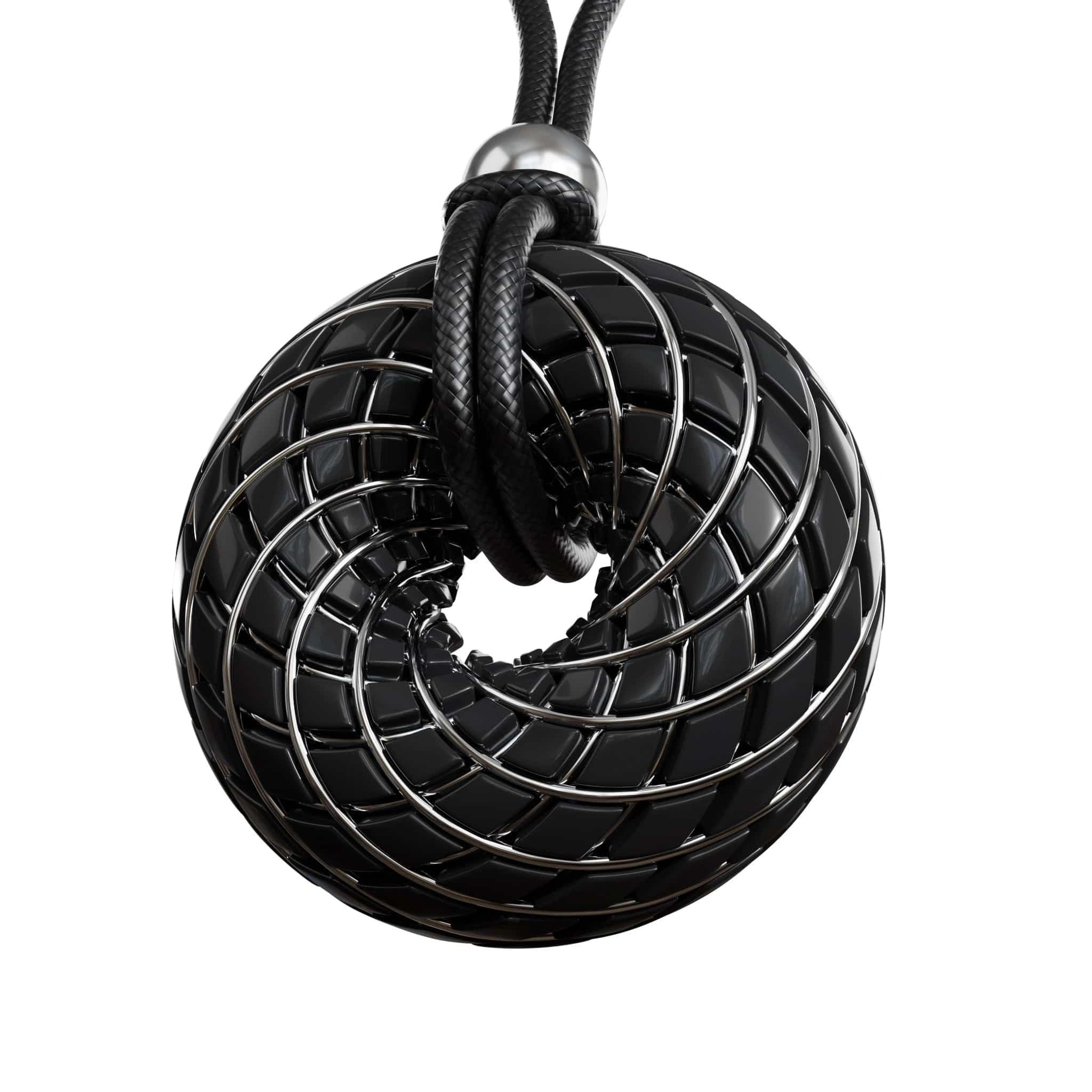 C60 Shungite - iTorus iZ Crystal Toroidal Pendant - Image 14