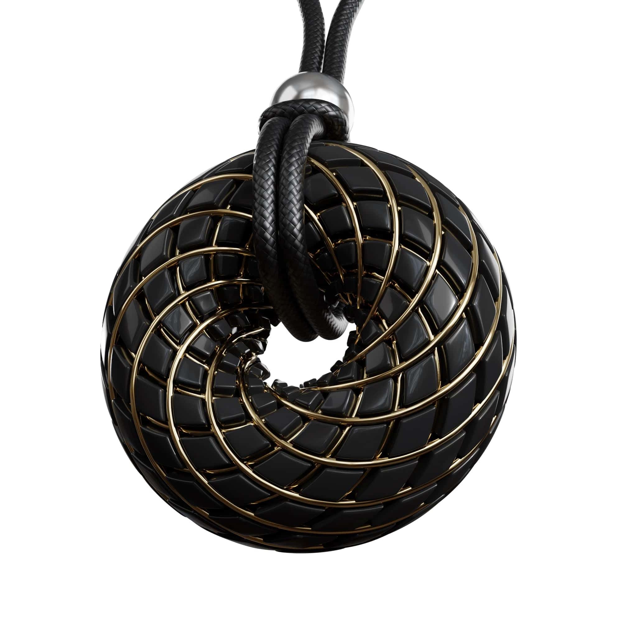 C60 Shungite - iTorus iZ Crystal Toroidal Pendant - Image 15