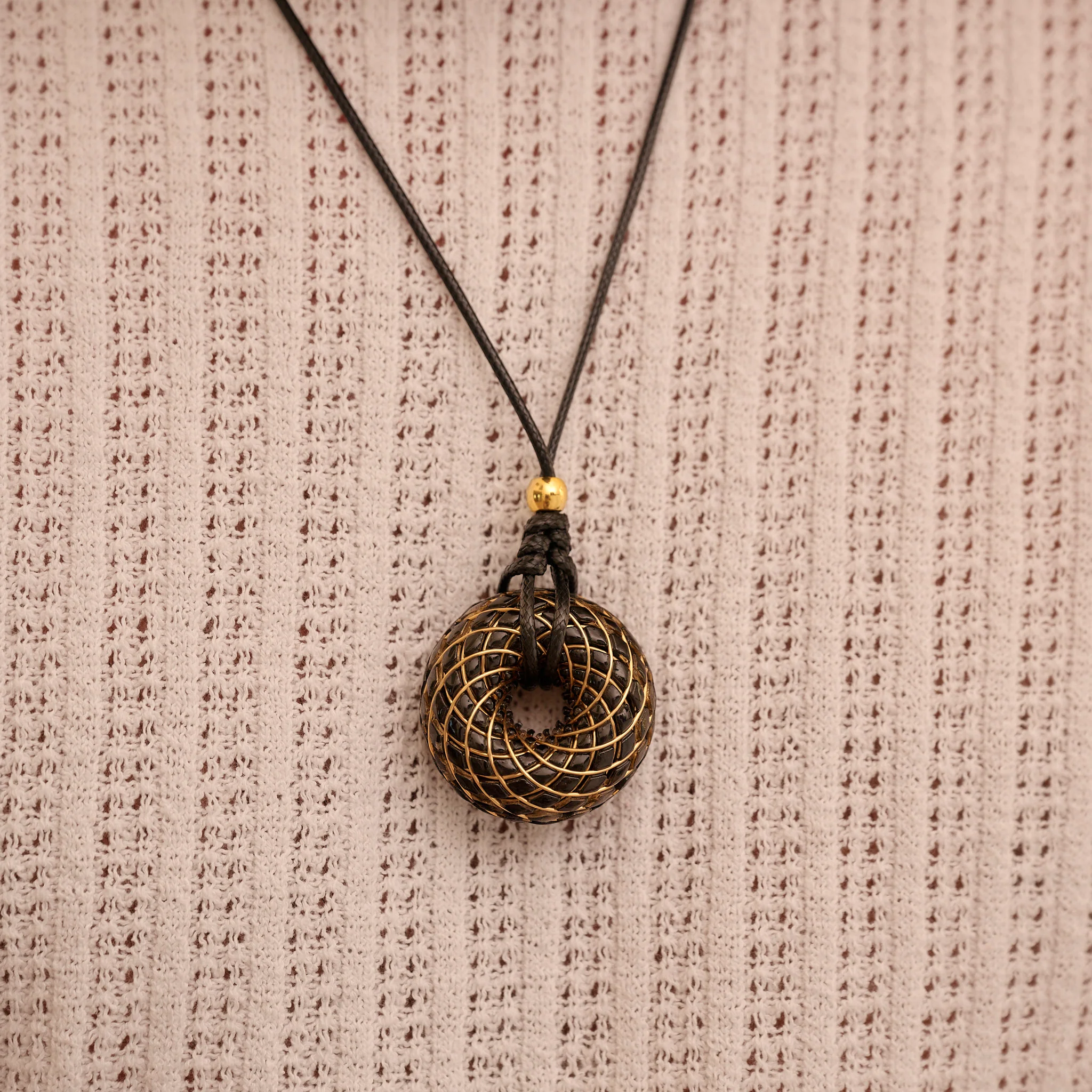 C60 Shungite - iTorus iZ Crystal Toroidal Pendant - Image 3