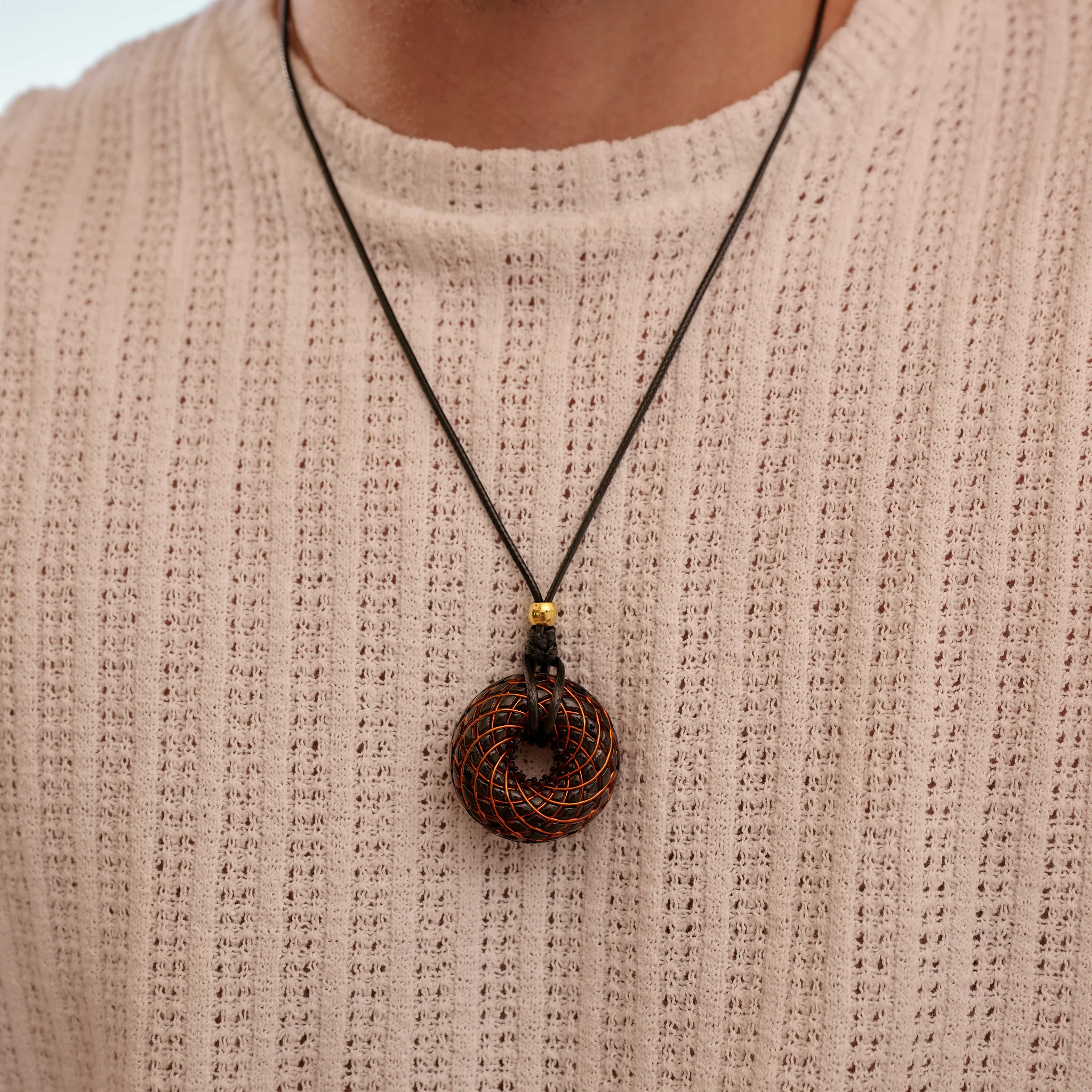 C60 Shungite - iTorus iZ Crystal Toroidal Pendant - Image 8