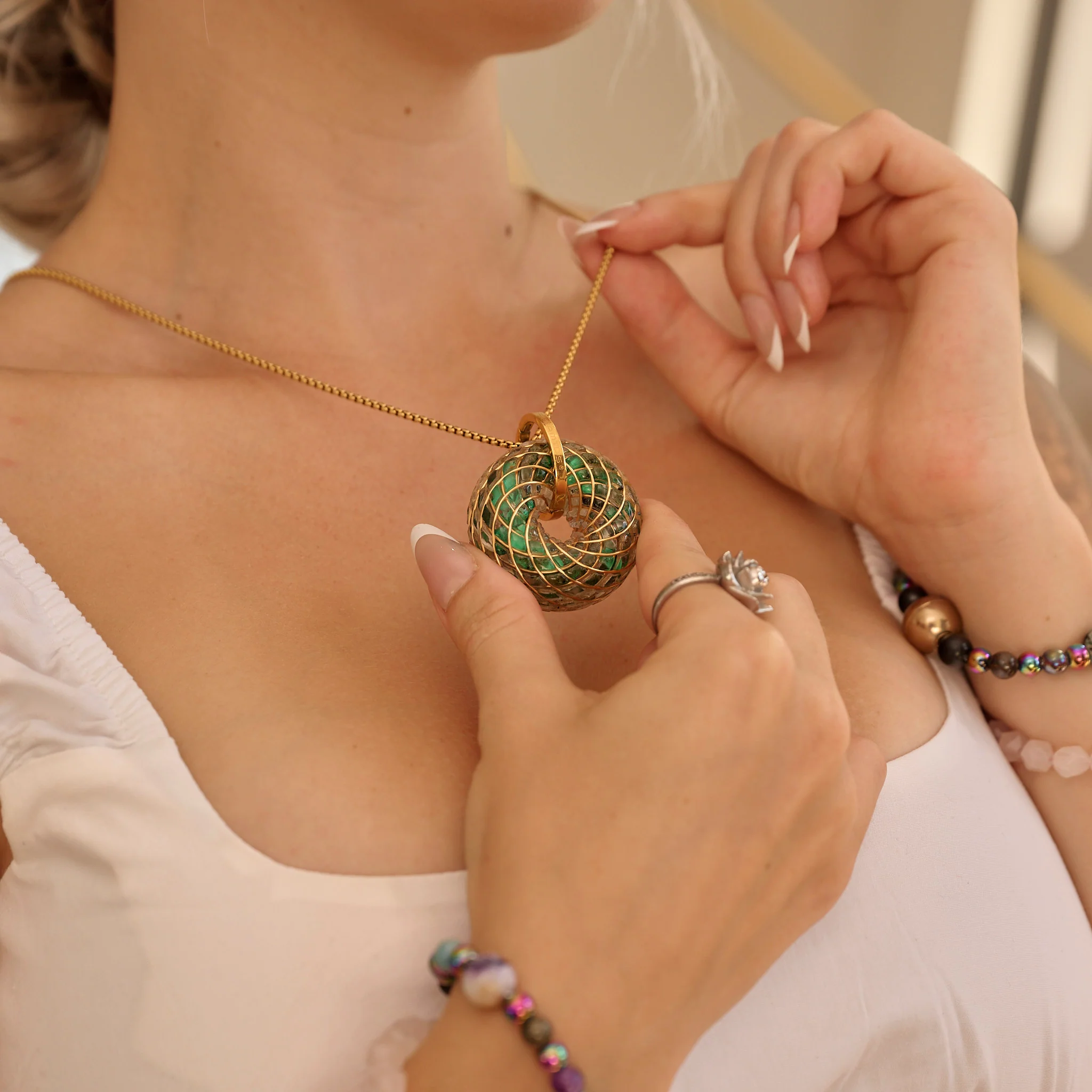 Heart Stone iTorus iZ Crystal Toroidal Pendant - Image 4