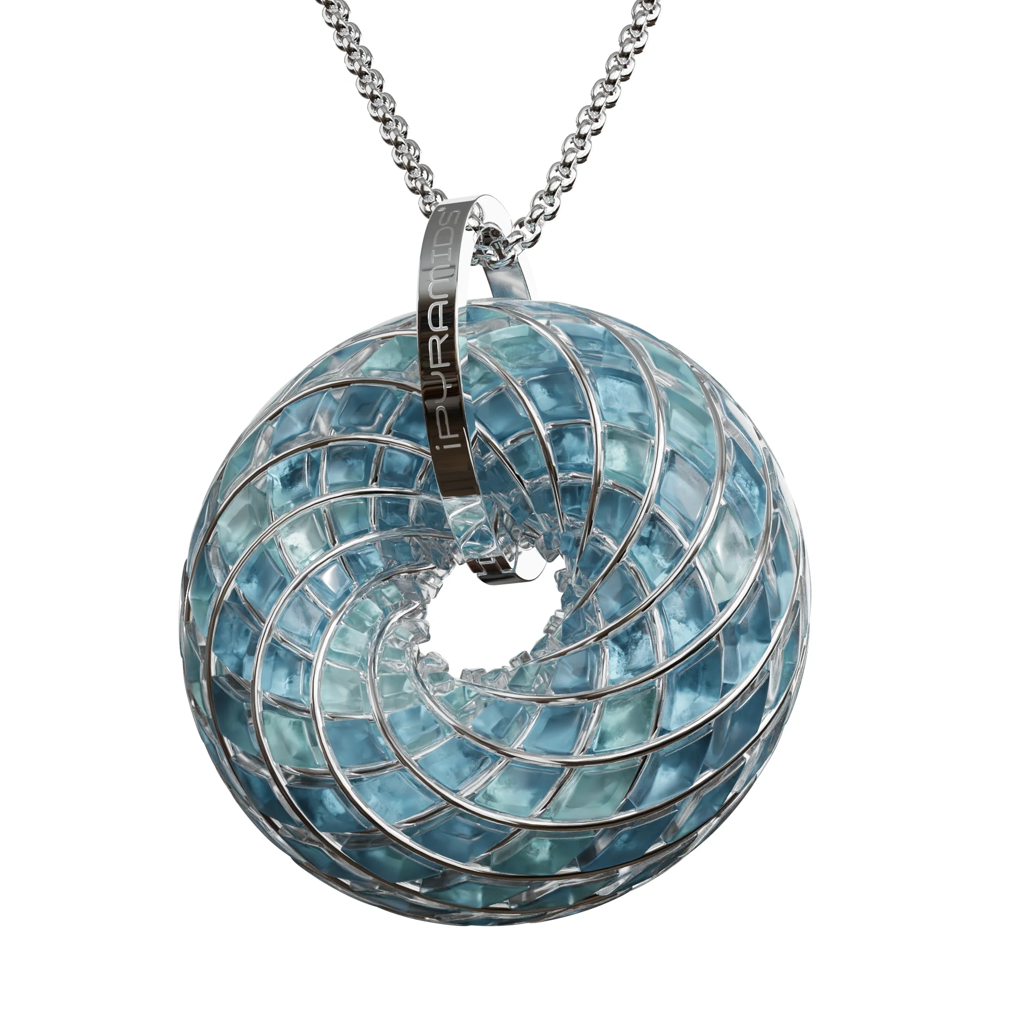 Aqua Superluminal iTorus iZ Crystal Toroidal Pendant - Image 12