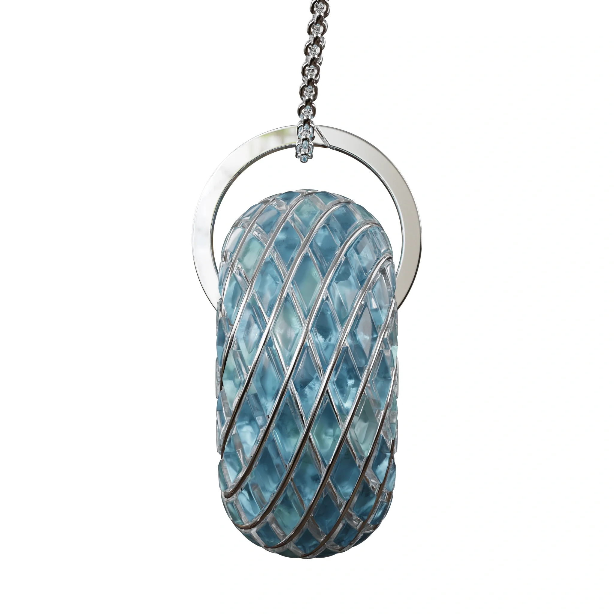 Aqua Superluminal iTorus iZ Crystal Toroidal Pendant - Image 13