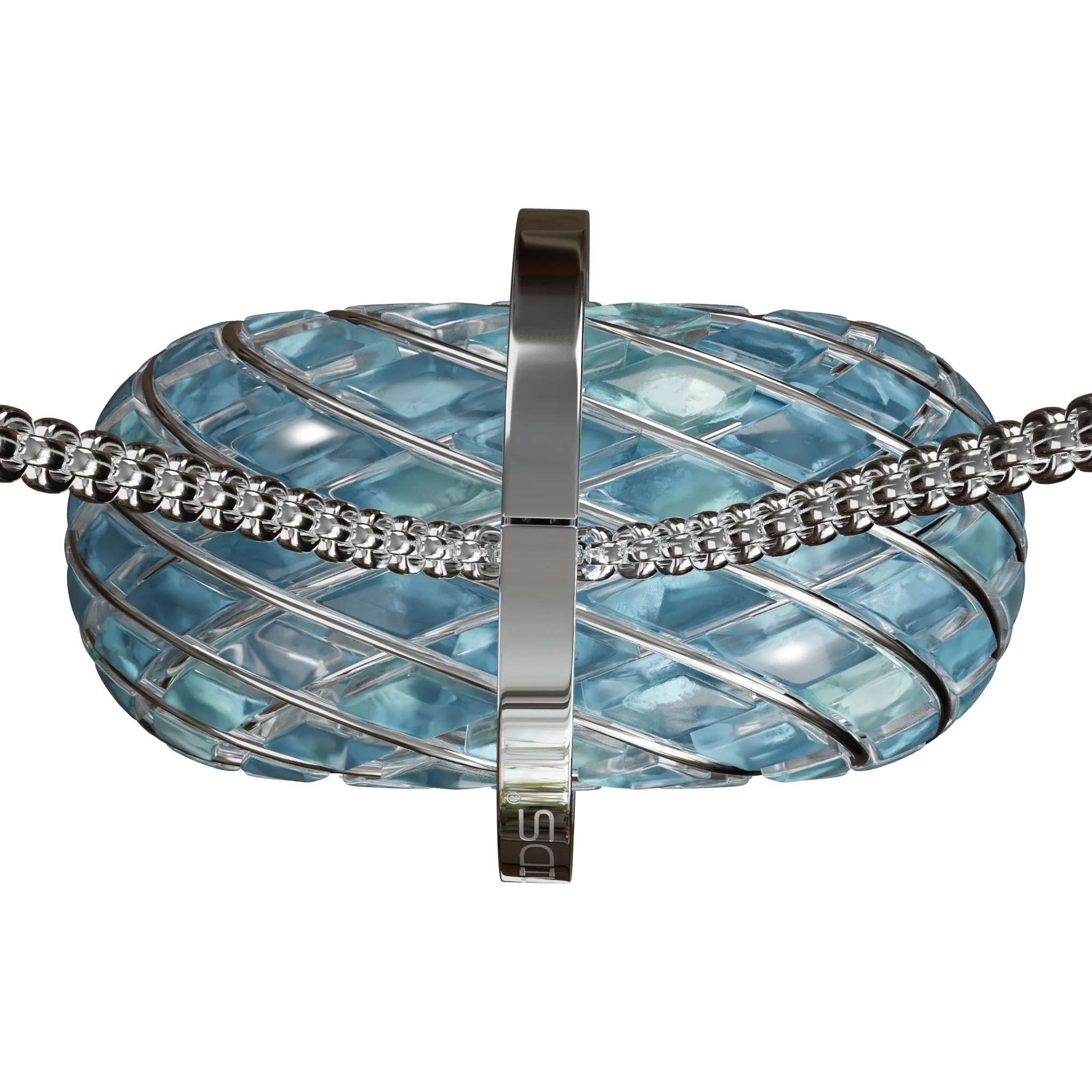 Aqua Superluminal iTorus iZ Crystal Toroidal Pendant - Image 14
