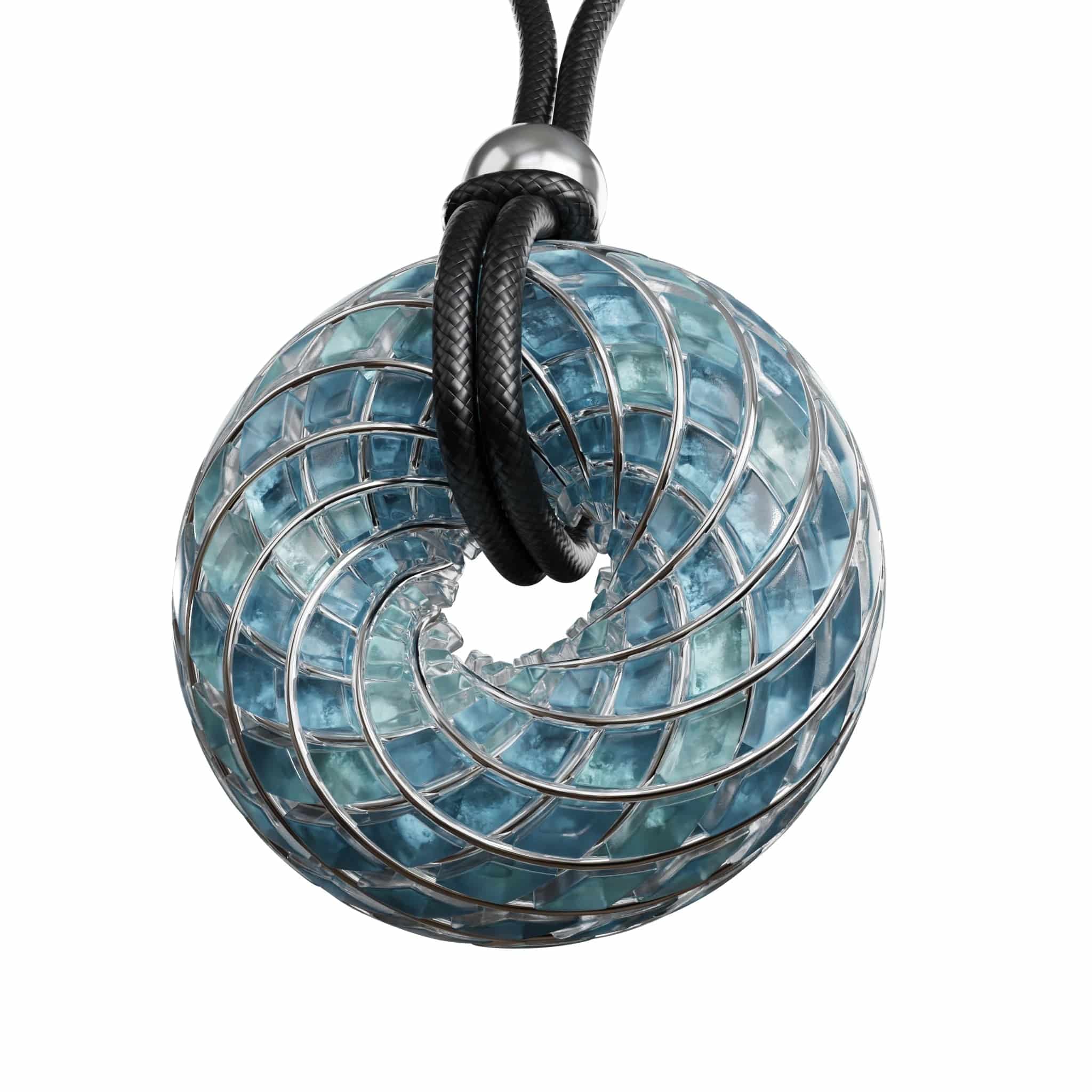 Aqua Superluminal iTorus iZ Crystal Toroidal Pendant - Image 15