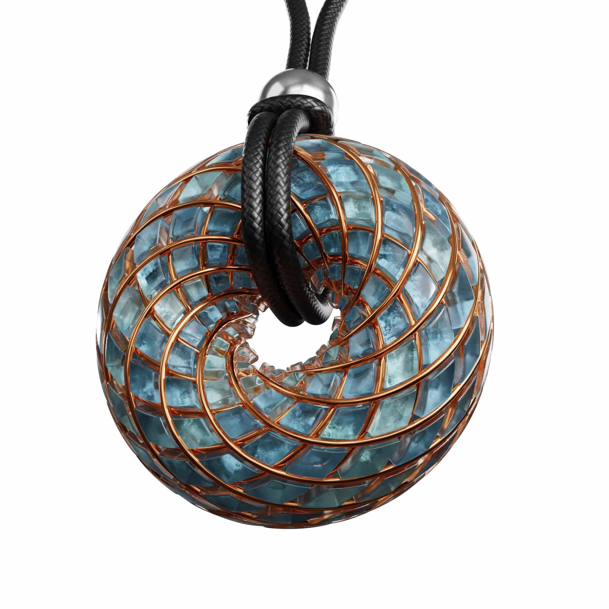 Aqua Superluminal iTorus iZ Crystal Toroidal Pendant - Image 16