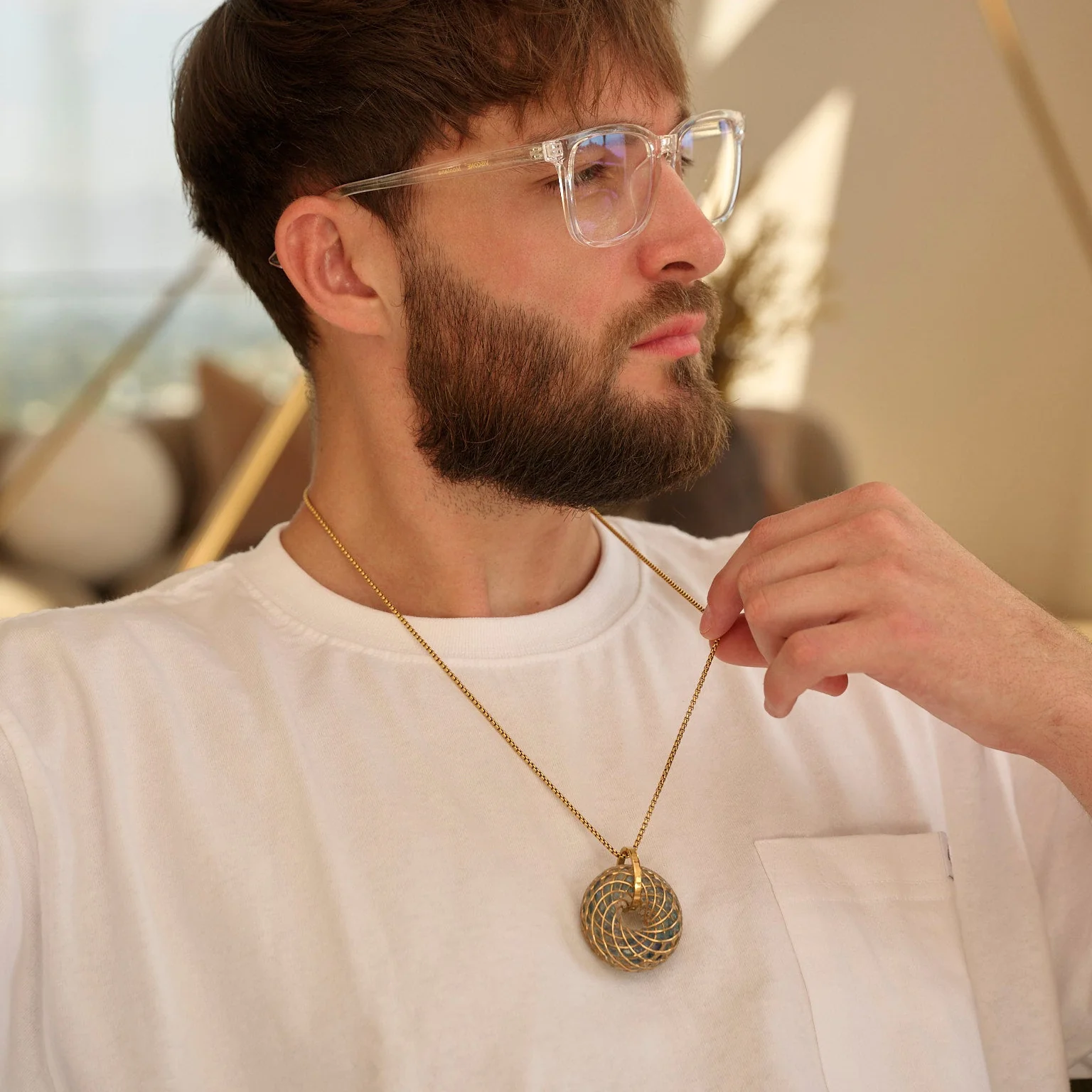 Aqua Superluminal iTorus iZ Crystal Toroidal Pendant - Image 4