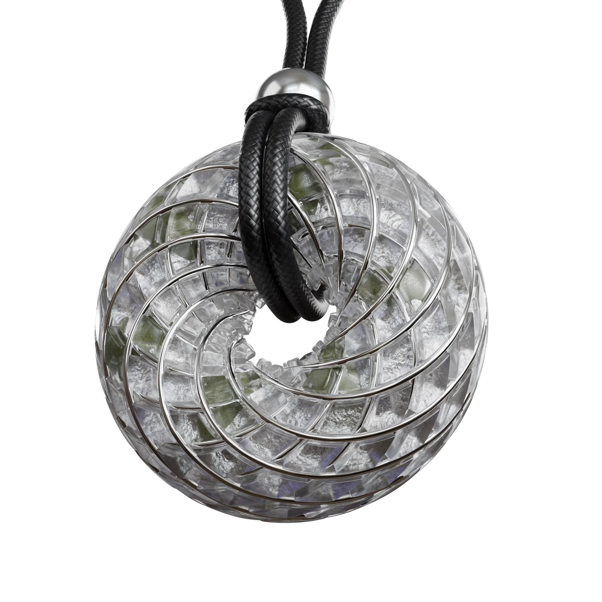 Moldavite & Angel Aura - iTorus iZ Crystal Toroidal Pendant - Image 11
