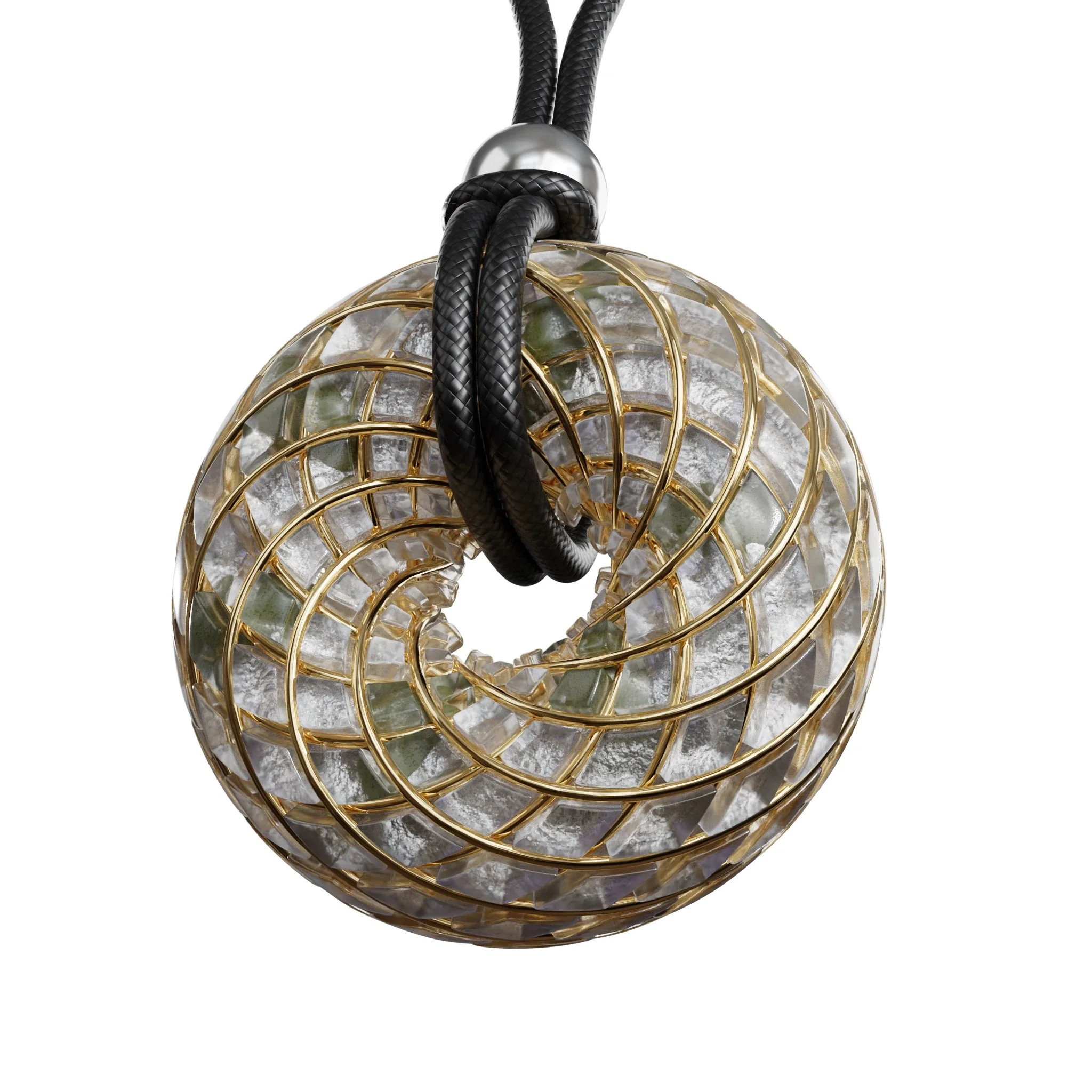 Moldavite & Angel Aura - iTorus iZ Crystal Toroidal Pendant - Image 13