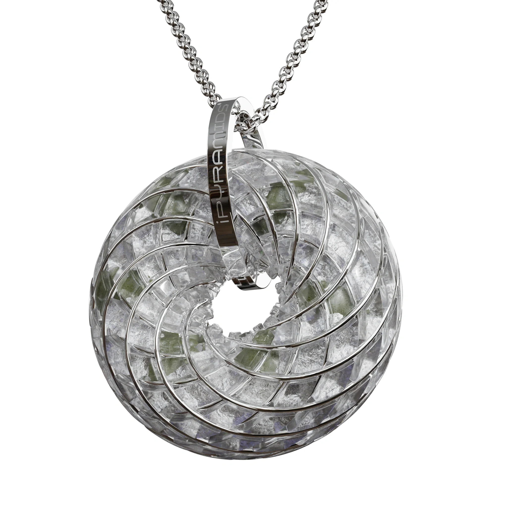 Moldavite & Angel Aura - iTorus iZ Crystal Toroidal Pendant - Image 14