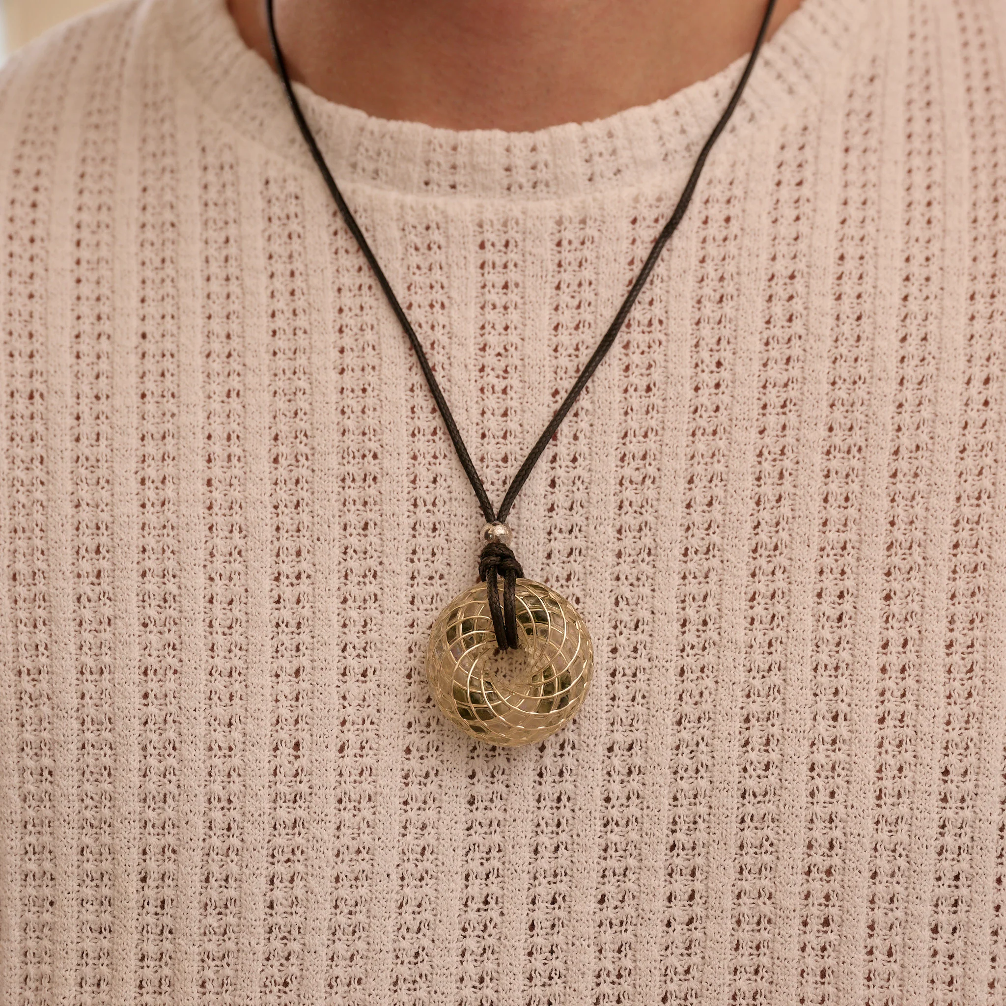 Moldavite & Angel Aura - iTorus iZ Crystal Toroidal Pendant - Image 5