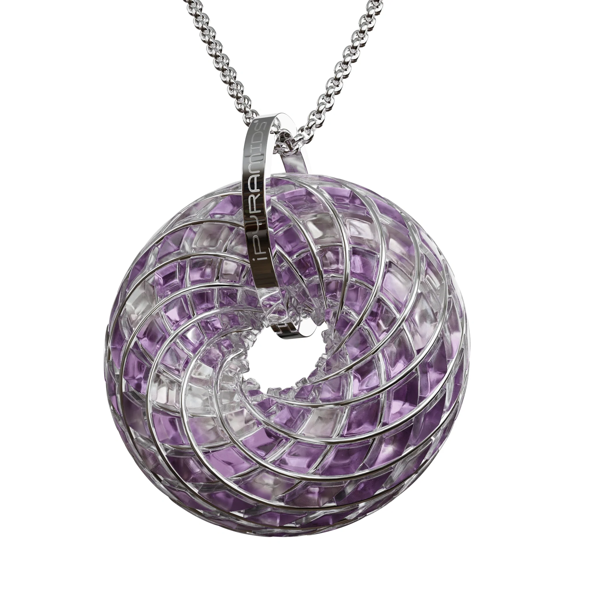 Violet Flame iTorus iZ Crystal Toroidal Pendant - Image 10
