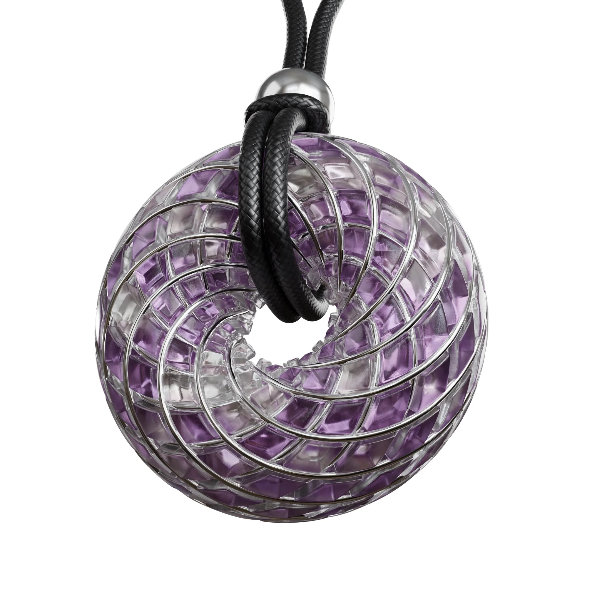 Violet Flame iTorus iZ Crystal Toroidal Pendant - Image 13
