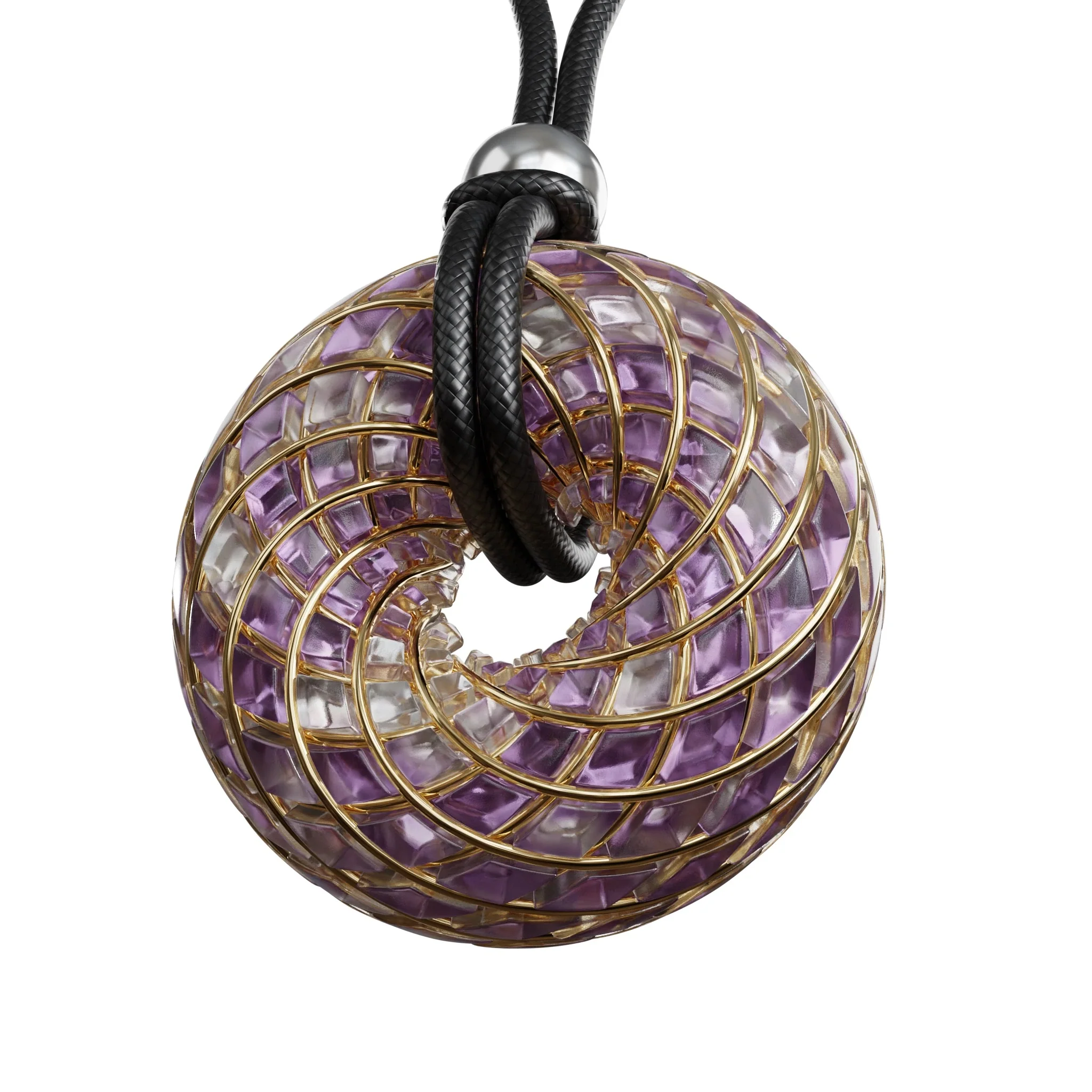 Violet Flame iTorus iZ Crystal Toroidal Pendant - Image 14