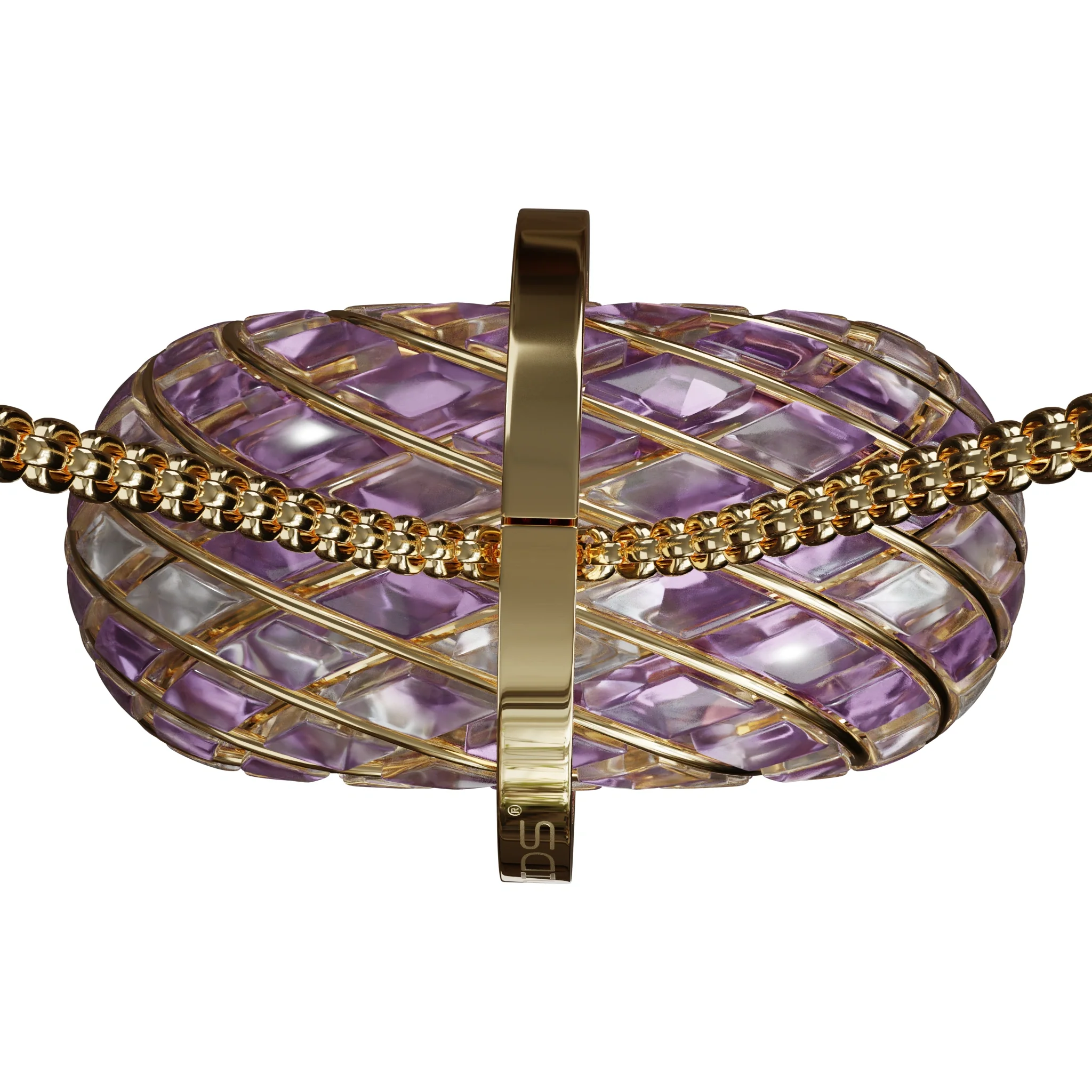 Violet Flame iTorus iZ Crystal Toroidal Pendant - Image 8